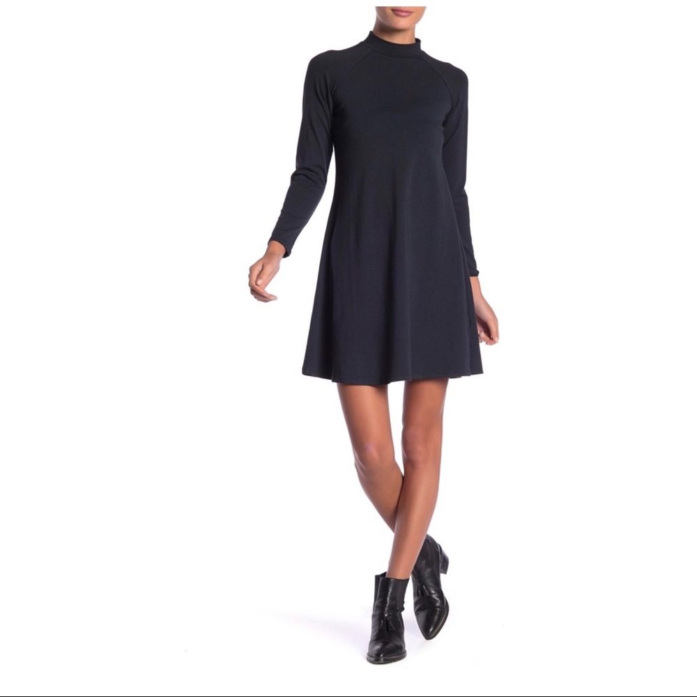 Alternative Apparel Mock Neck Long Sleeve Dress